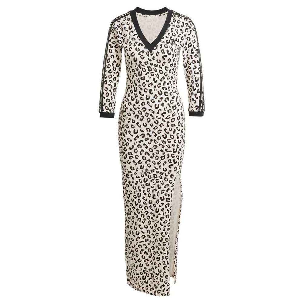 New Adidas Originals Leopard Print Maxi Dress